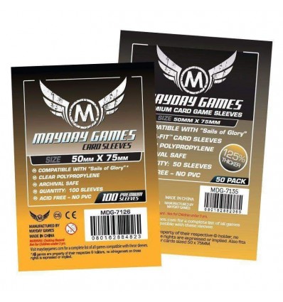 100 Protectores Mayday Games Magnum Copper "7 Wonders"