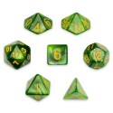 Set de 7 dados - Jade Oil - Marmolado Jade