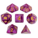 Set de 7 dados - Abyssal Mist - Marmolado Purpura