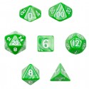 Set de 7 dados - Imperial Gem (Pearlescent Green) - Marmolado Verde