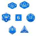 Set de 7 dados - Solid Blue - Opaco Azul