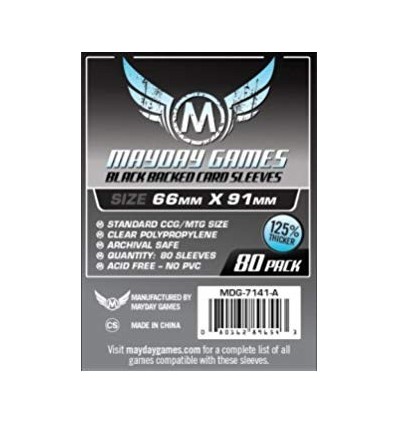Protectores Magic The Gathering Negro Premiun Mayday Games (66x91) x80