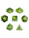 Set De 7 Dados Mini - Jade Oil  - Marmolado Jade