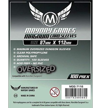 Magnum Oversized Dungeon Sleeves: 87 X 112 MM x 100
