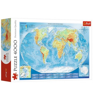 Puzzle Trefl 4000 Piezas Gran Mapa Fisico del mundo